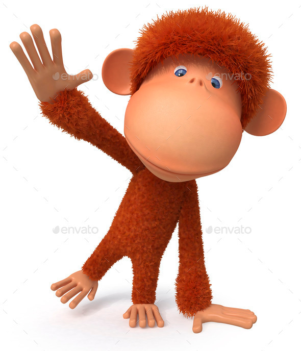 Cheerful, red monkey (Misc) Photo Download