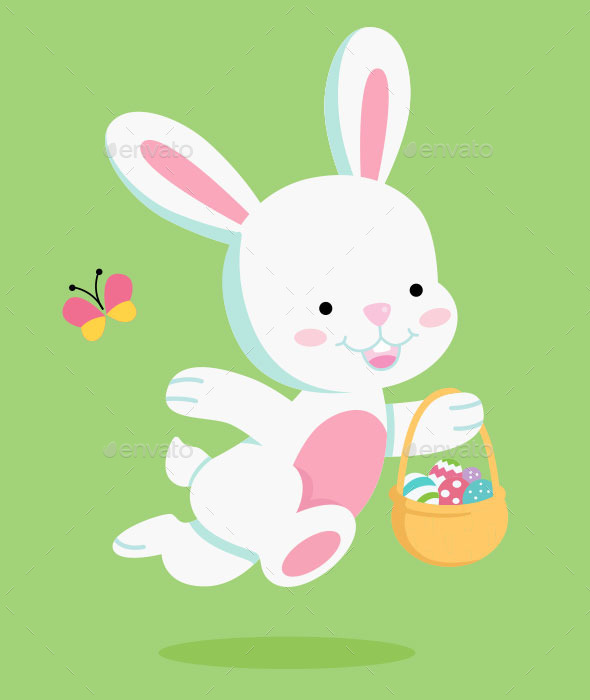 GraphicRiver Easter Bunny carrying Easter Basket 10429021 GraphicRiver Easter Bunny carrying Easter Basket 10429021