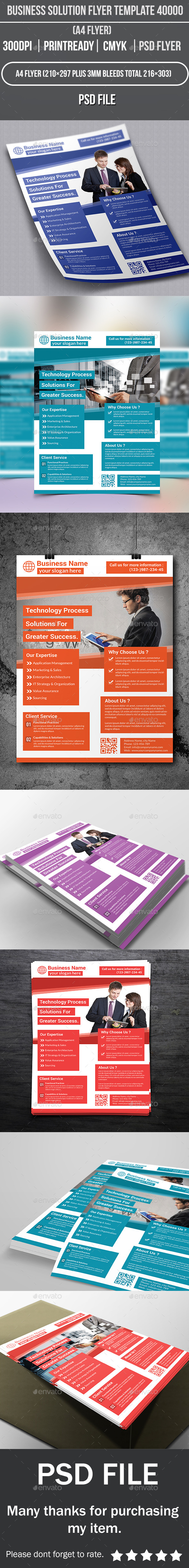 Business Solution Flyer Template 40000 (Corporate)