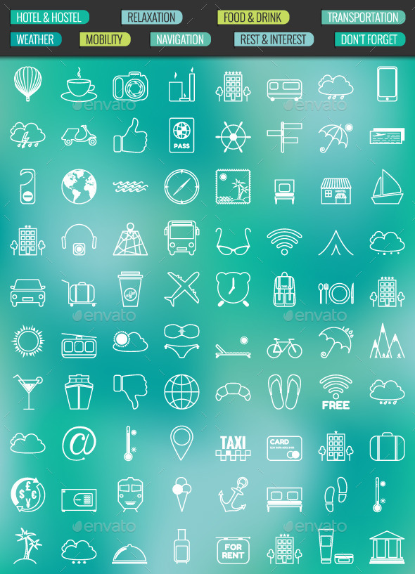 GraphicRiver 80 Contour Icons Set 10429732 GraphicRiver 80 Contour Icons Set 10429732