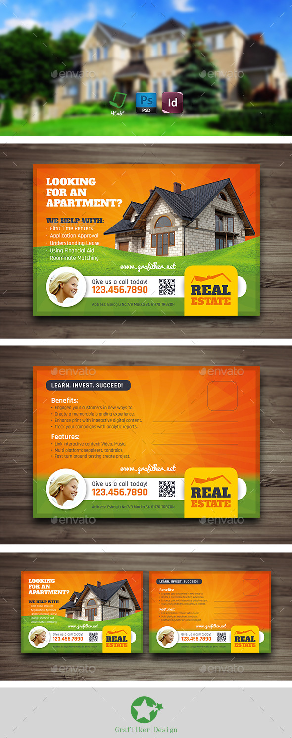 GraphicRiver Real Estate Postcard Templates 10430122 GraphicRiver Real Estate Postcard Templates 10430122
