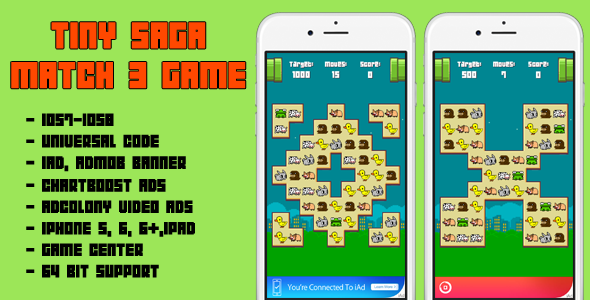 CodeCanyon Tiny Saga Match 3 Game 10430321 CodeCanyon Tiny Saga Match 3 Game 10430321