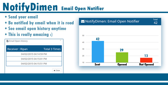 CodeCanyon NotifyDimen Email Open Notifier 10431117