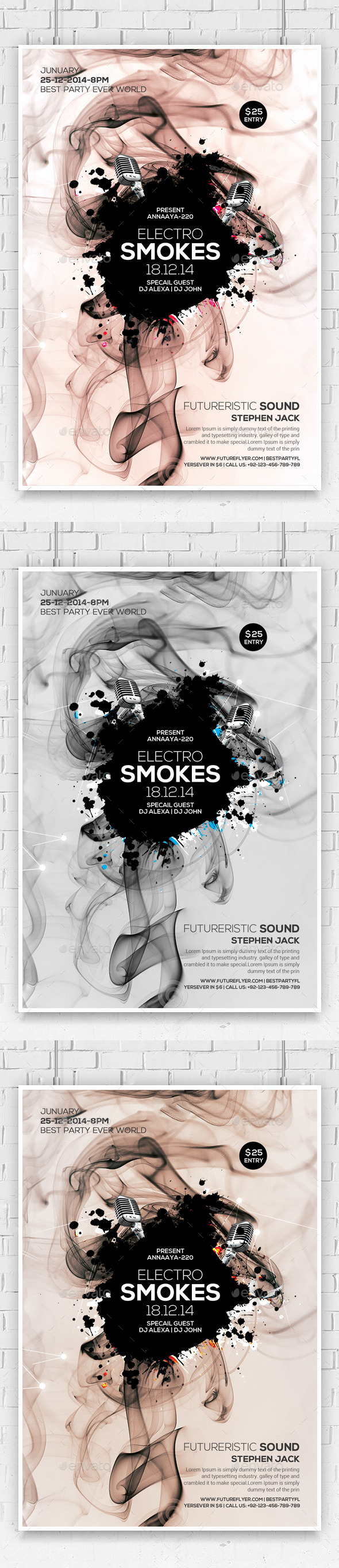 GraphicRiver Electro Color Sounds Party Flyer 10431564 GraphicRiver Electro Color Sounds Party Flyer 10431564
