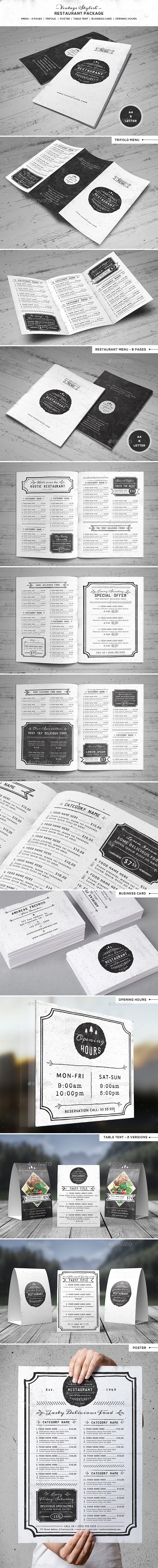GraphicRiver Vintage Stiylish Restaurant Package 10432237 GraphicRiver Vintage Stiylish Restaurant Package 10432237