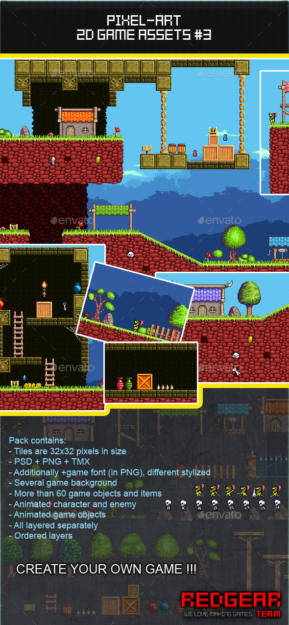 GraphicRiver 2D Pixel Art Game Assets #3 10432256 GraphicRiver 2D Pixel Art Game Assets #3 10432256