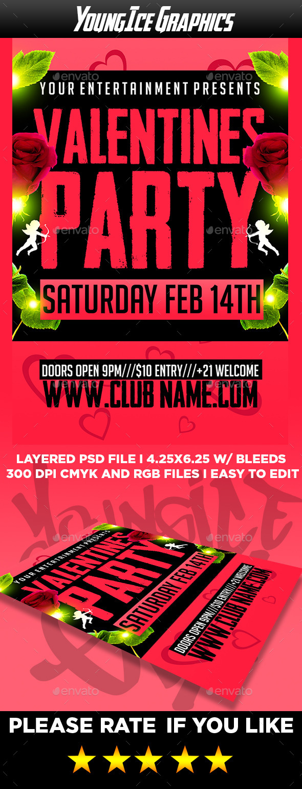 GraphicRiver Valentines Party Flyer Template 10433706 GraphicRiver Valentines Party Flyer Template 10433706