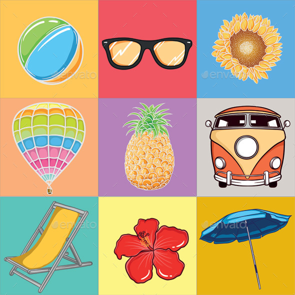 GraphicRiver Summer Vector 10434499 GraphicRiver Summer Vector 10434499