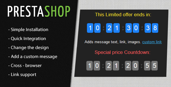 CodeCanyon Prestashop Countdown Discount Timer Module 10434511