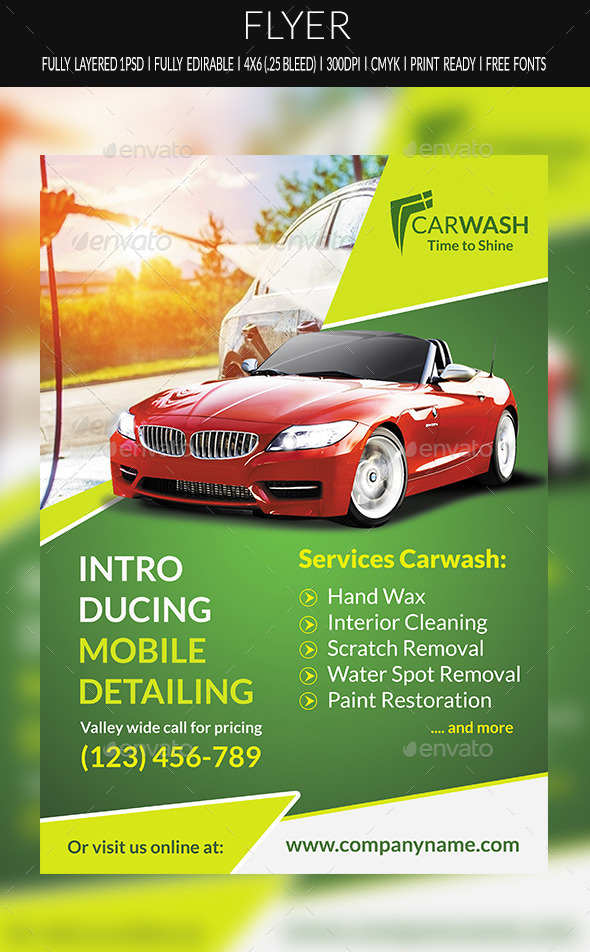 GraphicRiver Car Wash Flyer 10384346 GraphicRiver Car Wash Flyer 10384346