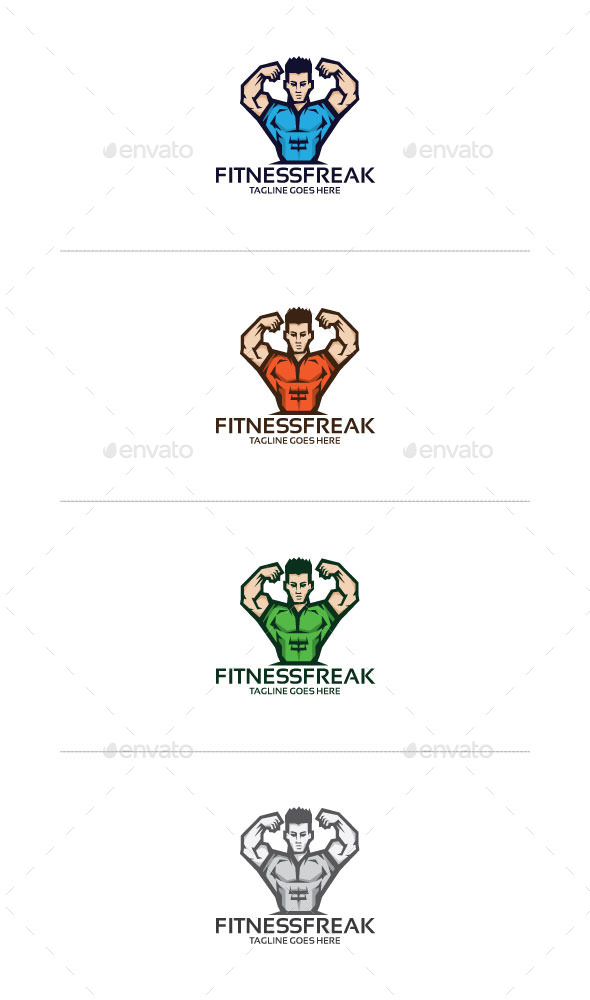 Fitness man Logo Mascot