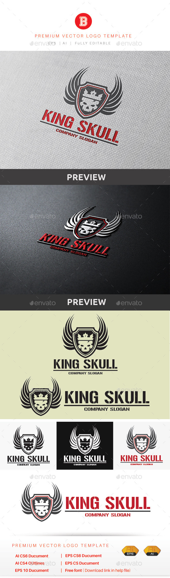 GraphicRiver King Skull 10436162 GraphicRiver King Skull 10436162