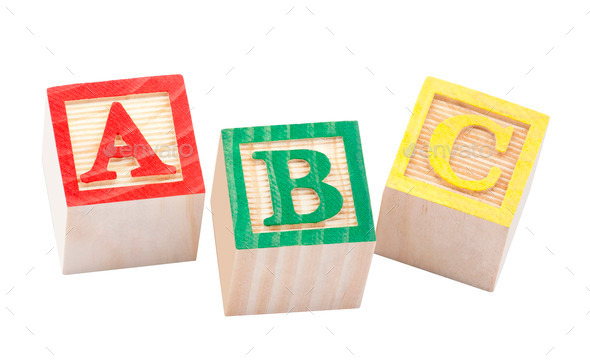 Wooden alphabet blocks with clipping path (Misc) Photo Download