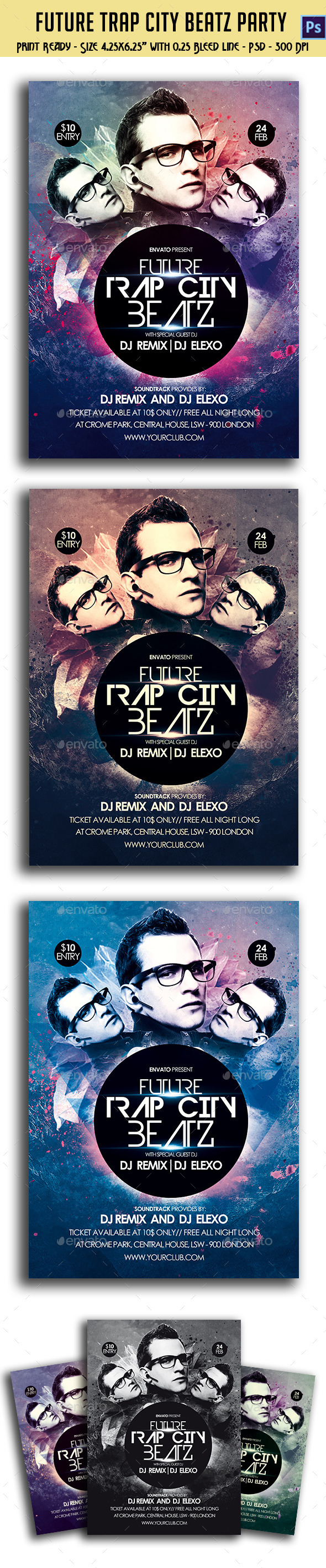 Future Trap City Beatz Party Flyer Future Trap City Beatz Party Flyer