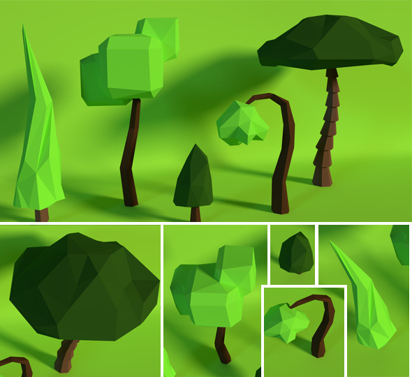 3DOcean LowPoly Trees Pack8 10439814 3DOcean LowPoly Trees Pack8 10439814