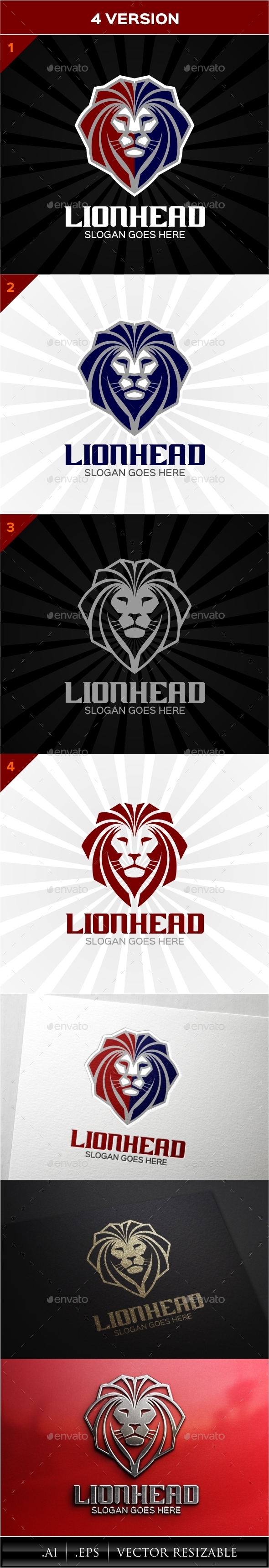 Lion Head Logo Template Lion Head Logo Template