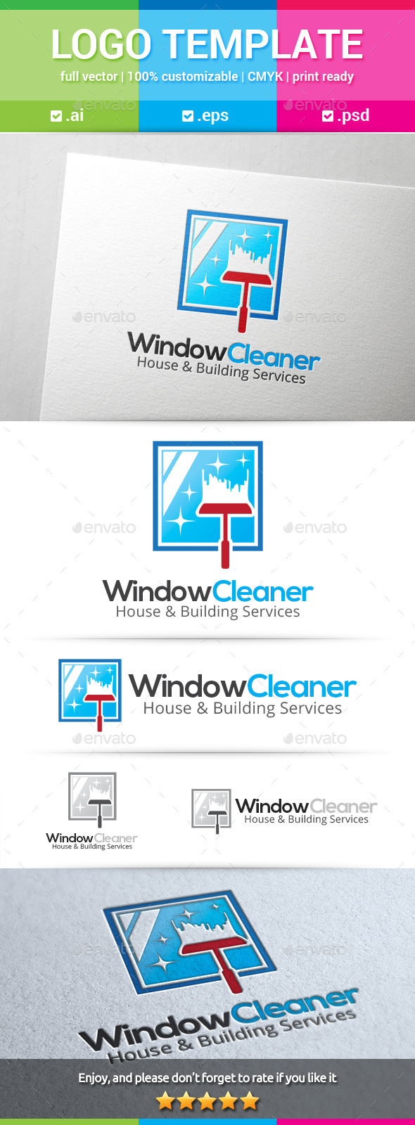 GraphicRiver Window Cleaner Logo 10441239 GraphicRiver Window Cleaner Logo 10441239