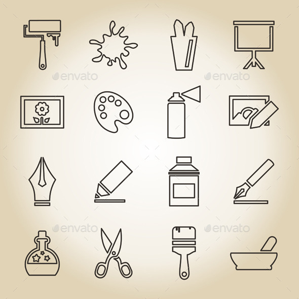 GraphicRiver Art Outline Icon 10442083 GraphicRiver Art Outline Icon 10442083