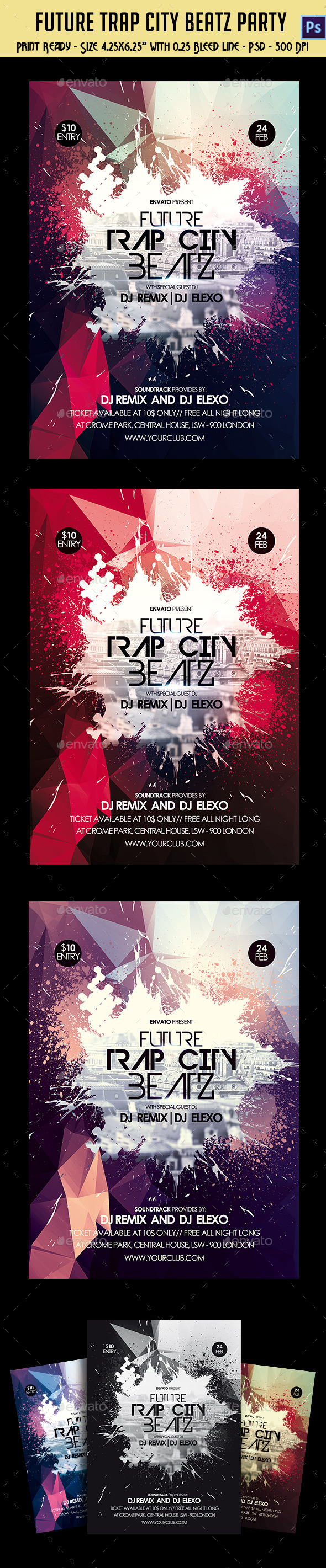 GraphicRiver Future Trap City Beatz Party Flyer 10442715 GraphicRiver Future Trap City Beatz Party Flyer 10442715