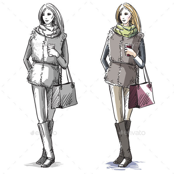 GraphicRiver Fashion Illustration 10442760 GraphicRiver Fashion Illustration 10442760