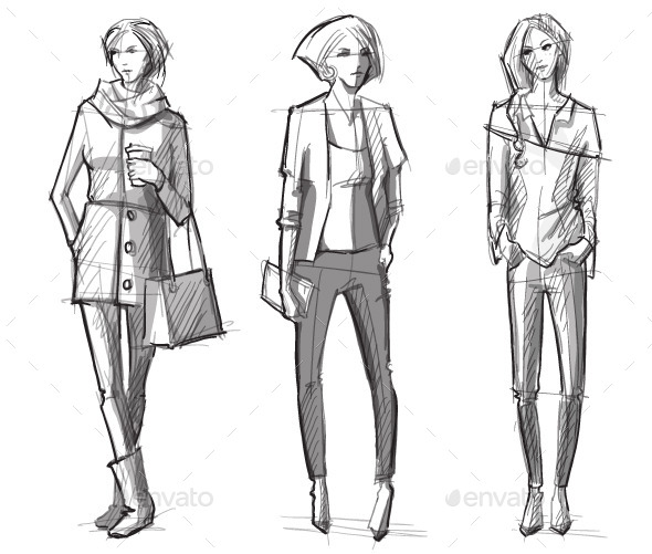 GraphicRiver Fashion Sketches 10442767 GraphicRiver Fashion Sketches 10442767