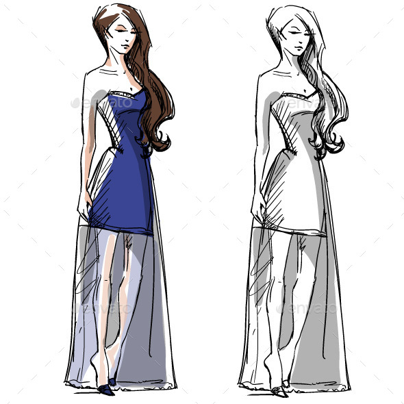 GraphicRiver Fashion Hand Drawn Illustration 10442848 GraphicRiver Fashion Hand Drawn Illustration 10442848