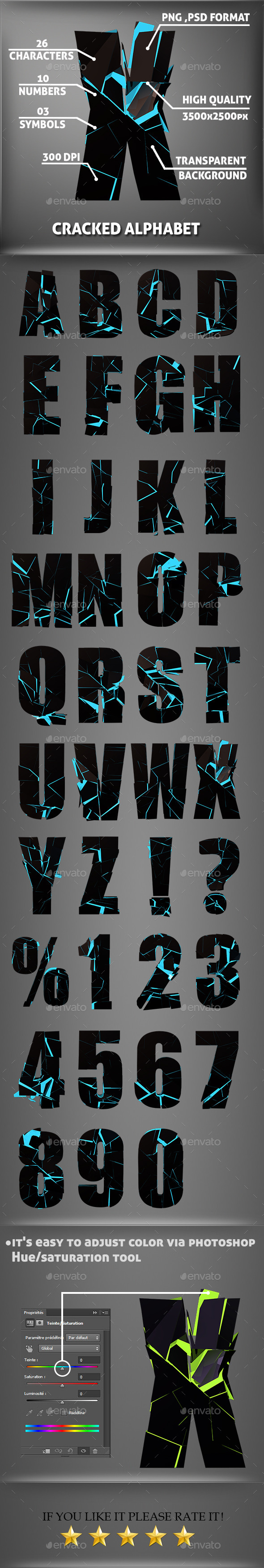 GraphicRiver Cracked alphabet 10442959 GraphicRiver Cracked alphabet 10442959