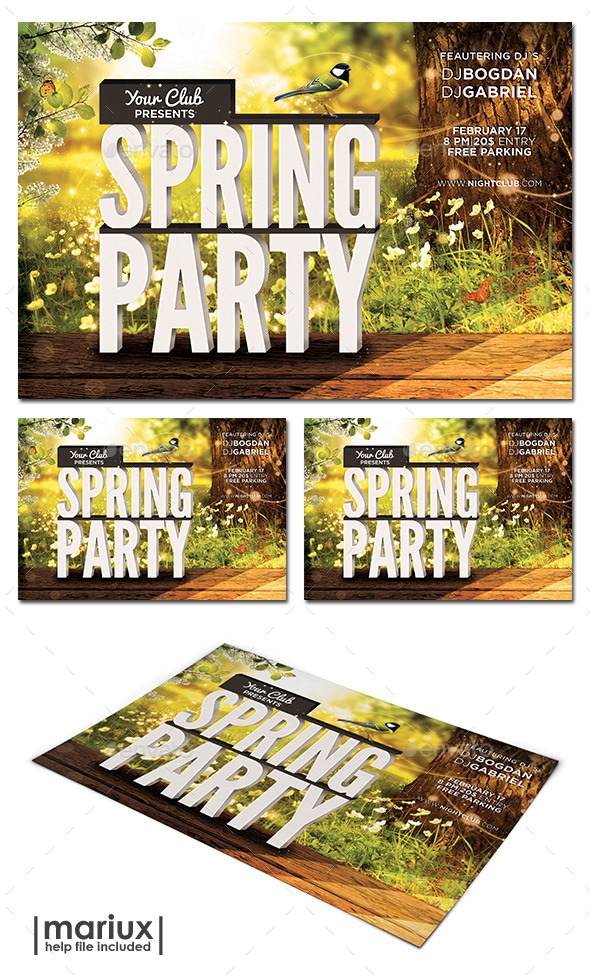GraphicRiver Spring Party Flyer 10442989 GraphicRiver Spring Party Flyer 10442989