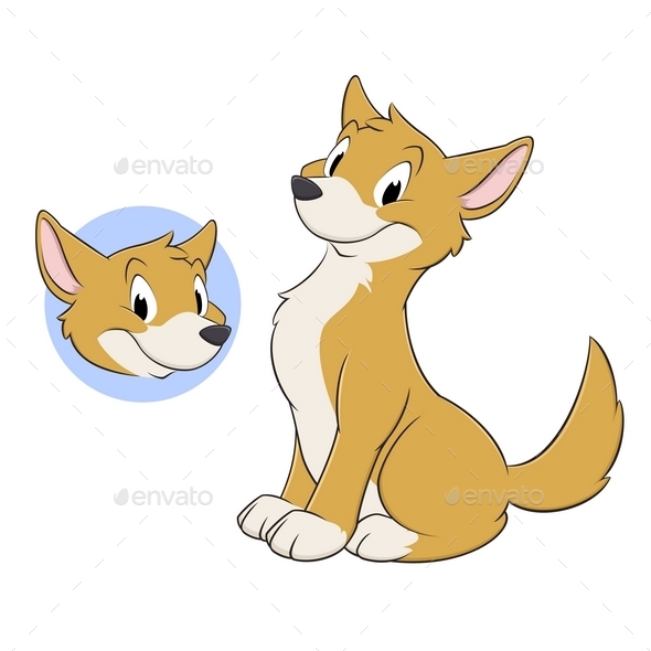 GraphicRiver Cartoon Dog Dingo 10443405 GraphicRiver Cartoon Dog Dingo 10443405