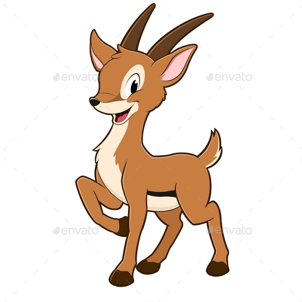 GraphicRiver Cartoon Gazelle 10443463 GraphicRiver Cartoon Gazelle 10443463