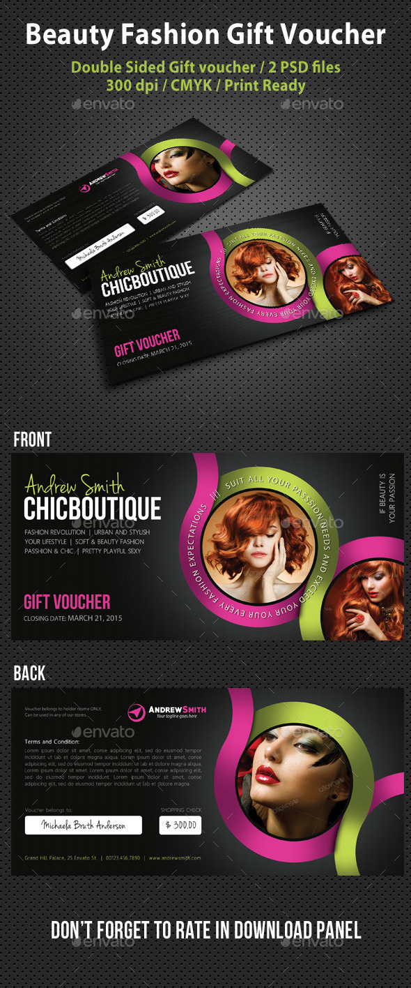 GraphicRiver Beauty Fashion Gift Voucher V05 10443496 GraphicRiver Beauty Fashion Gift Voucher V05 10443496