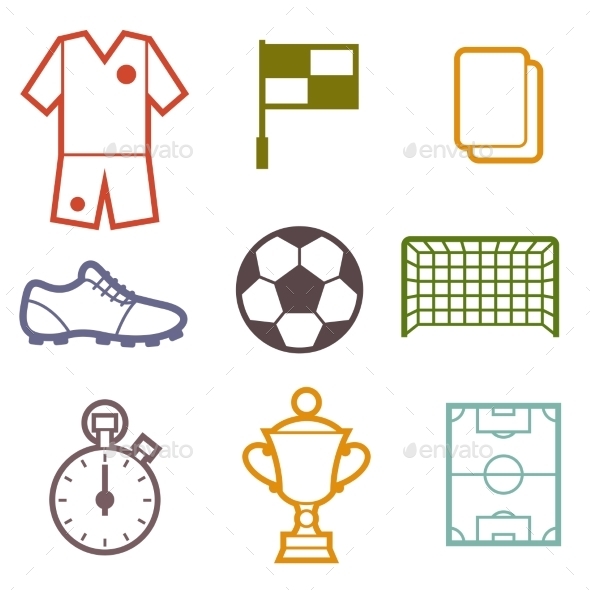 GraphicRiver Set of Sports Soccer Symbols 10443986 GraphicRiver Set of Sports Soccer Symbols 10443986