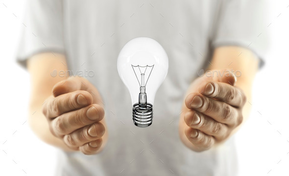 man with lightbulb (Misc) Photo Download