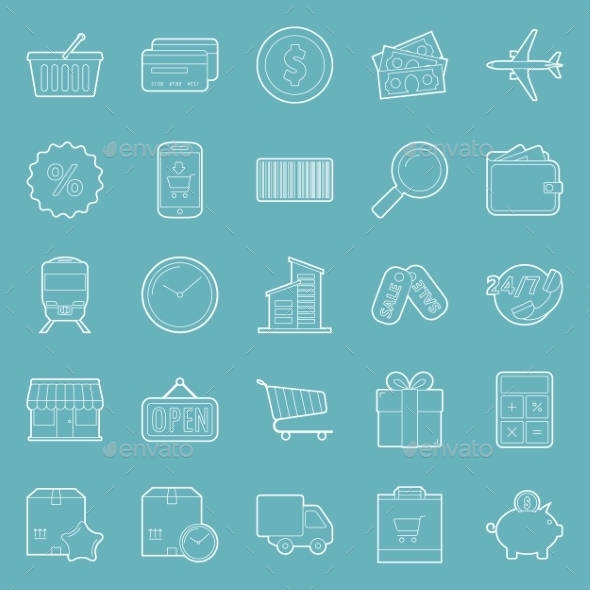 GraphicRiver Sales and Shopping Thin Lines Icons Set 10444710 GraphicRiver Sales and Shopping Thin Lines Icons Set 10444710