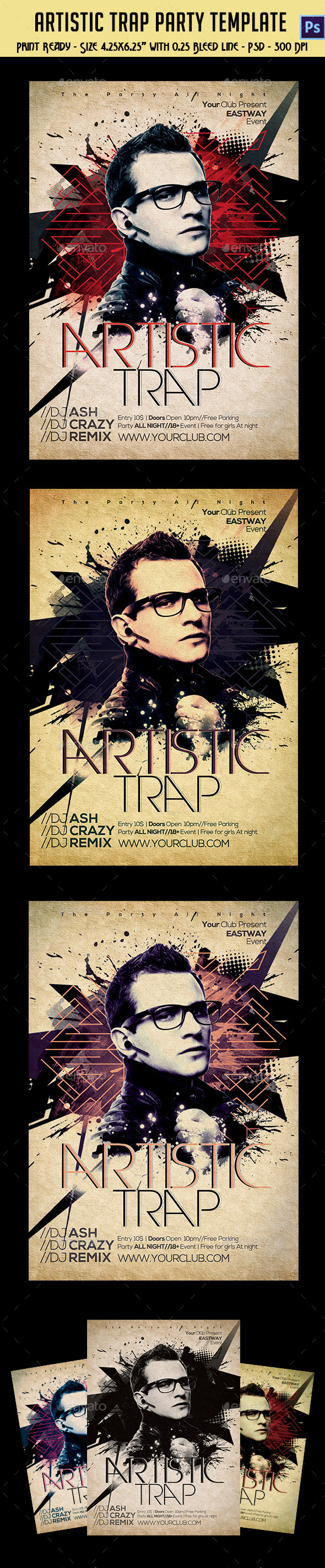 Artistic Trap Party Flyer (Clubs & Parties)