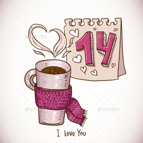 GraphicRiver Cup of Tea in a Scarf 10445040 GraphicRiver Cup of Tea in a Scarf 10445040