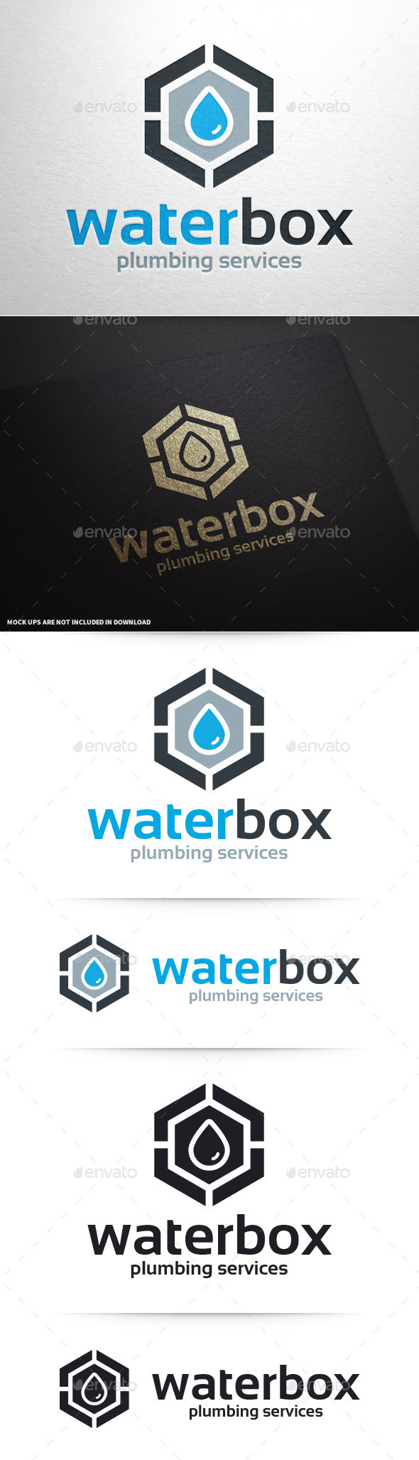 GraphicRiver Water Box Logo Template 10445652 GraphicRiver Water Box Logo Template 10445652