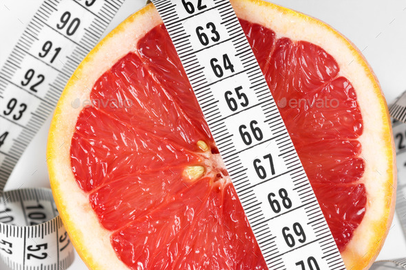 Measuring tape with grapefruit (Misc) Photo Download