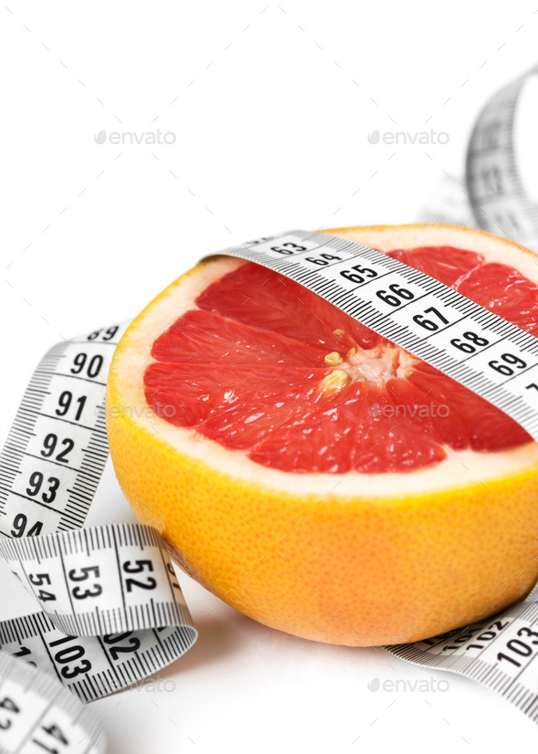 Measuring tape with grapefruit (Misc) Photo Download