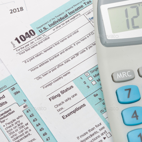 US 1040 Tax Form and neat calculator (Misc) Photo Download