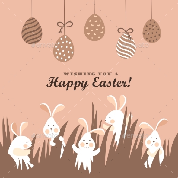 GraphicRiver Easter Bunnies and Easter Eggs 10447215 GraphicRiver Easter Bunnies and Easter Eggs 10447215