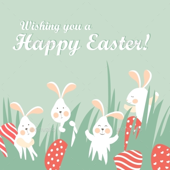 GraphicRiver Easter Bunnies and Easter Eggs 10447224 GraphicRiver Easter Bunnies and Easter Eggs 10447224