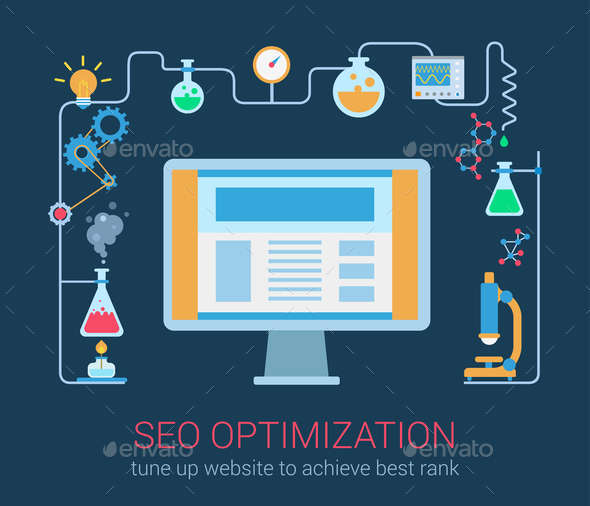 SEO Optimization Magic Chemistry Process (Concepts)