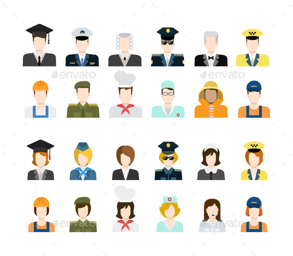 GraphicRiver Set of People Icons 10447288 GraphicRiver Set of People Icons 10447288