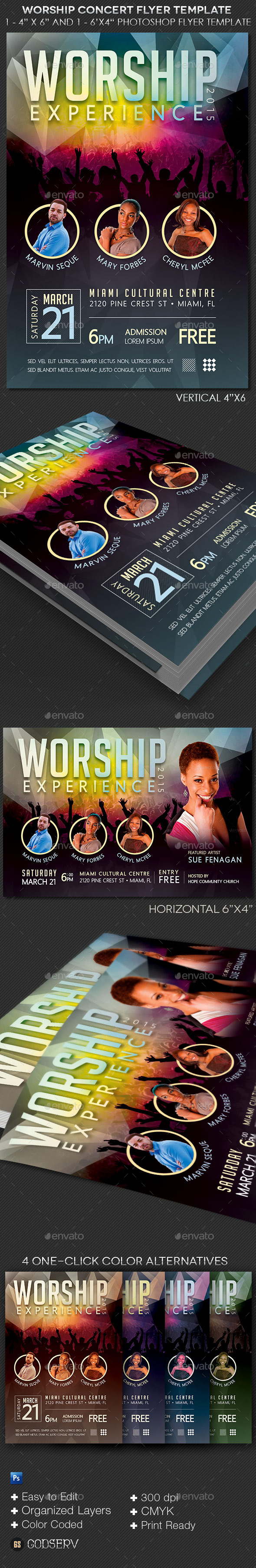 Worship Concert Flyer Template (Church)