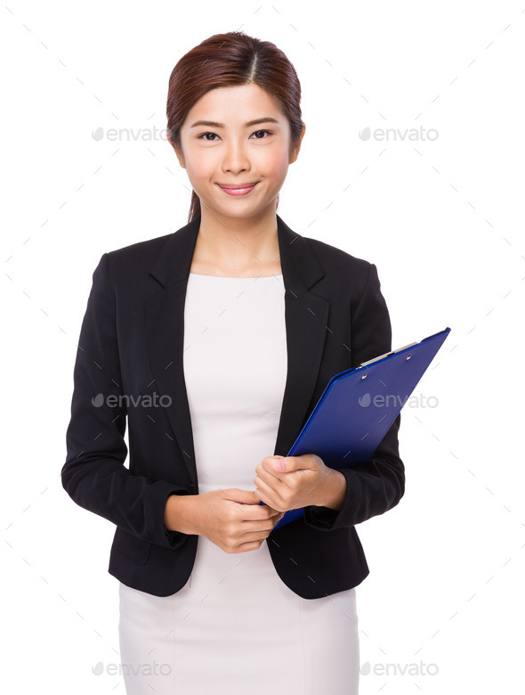 Businesswoman with clipboard (Misc) Photo Download