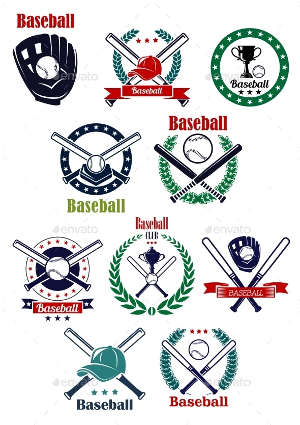GraphicRiver Baseball Club and Game emblems 10448733 GraphicRiver Baseball Club and Game emblems 10448733