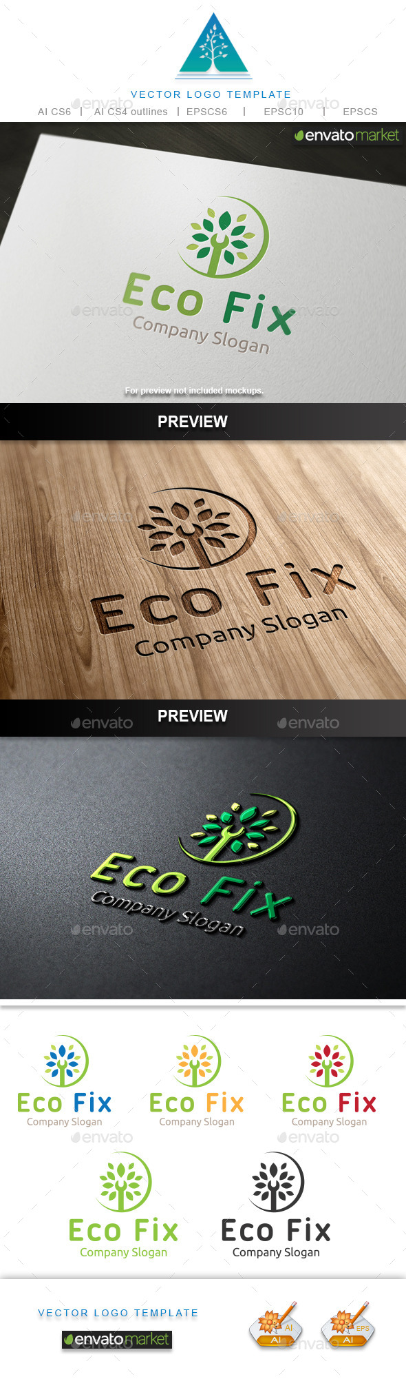 GraphicRiver Eco Fix Logo 10448792 GraphicRiver Eco Fix Logo 10448792