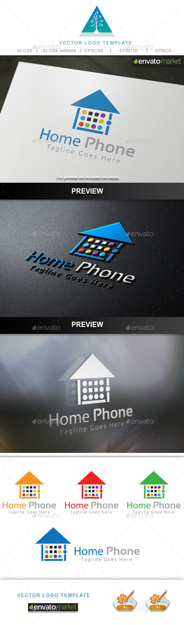 GraphicRiver Home Phone Logo 10448857 GraphicRiver Home Phone Logo 10448857