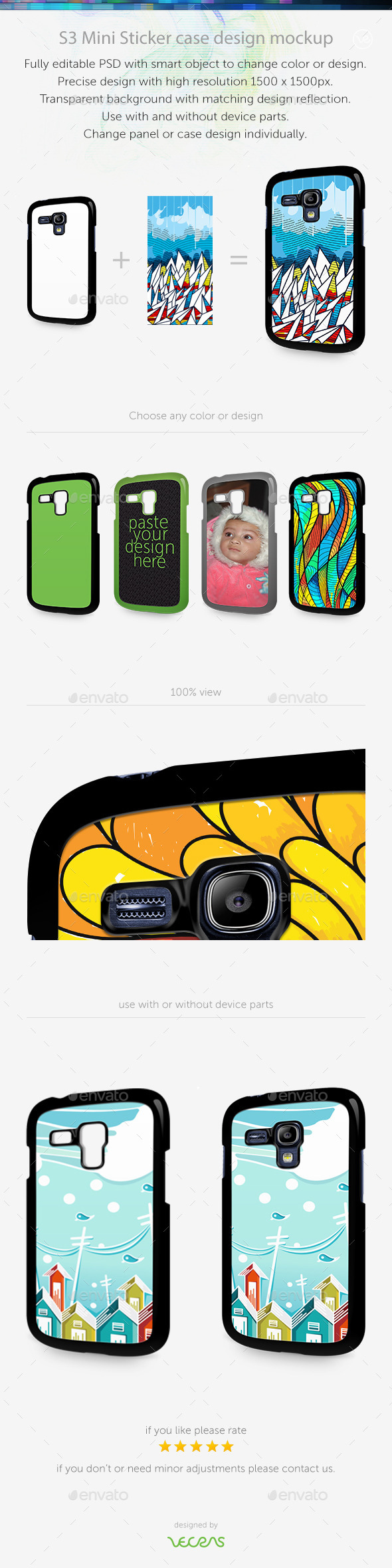 GraphicRiver S3 Mini Sticker Case Design Mockup 10449370 GraphicRiver S3 Mini Sticker Case Design Mockup 10449370